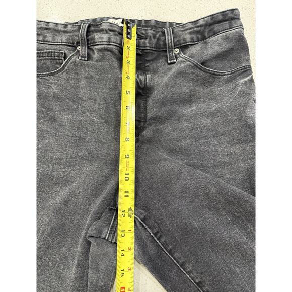 Ava & Viv Jeans Womens 16 Faded Black High Rise Flare Stretch Denim Pants - Picture 3 of 7